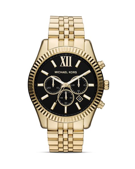 michael kors lexington gold herren|michael kors gold tone.